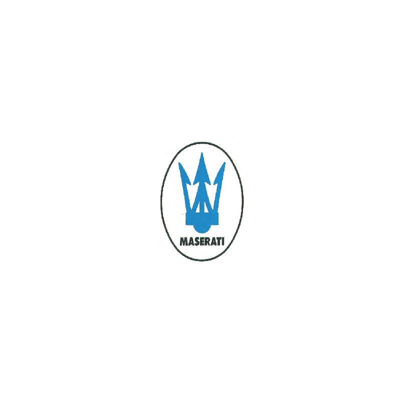 Autocollant MASERATI logo 1983 L 60 H 100 mm