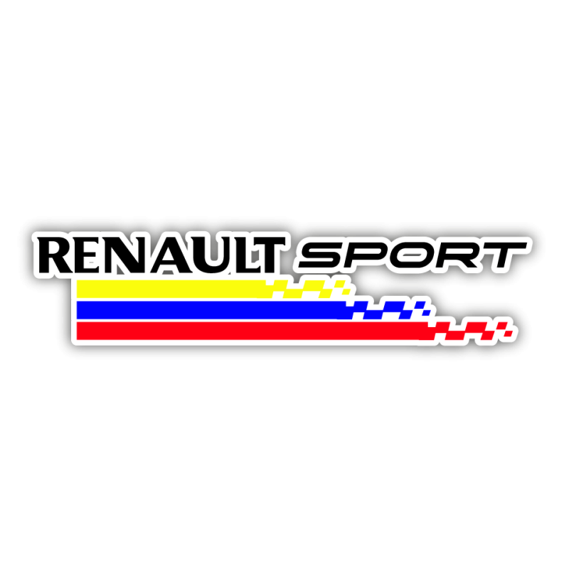 Autocollant RENAULT SPORT 3 couleurs L 135 H 30 mm