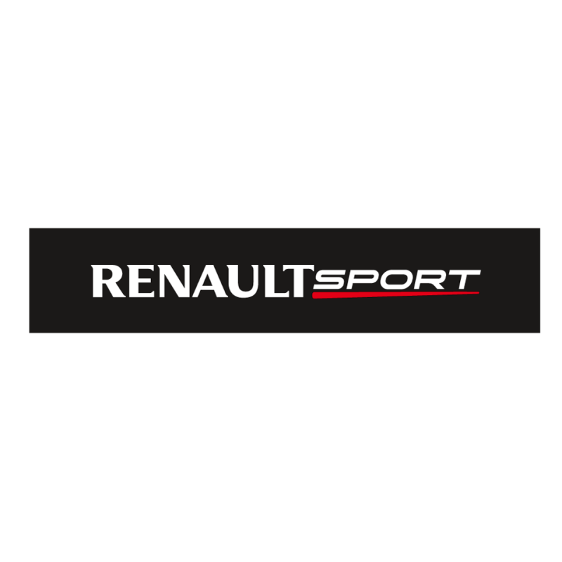 Autocollant RENAULT Sport fond noir flamme rouge L 225 H 50 mm