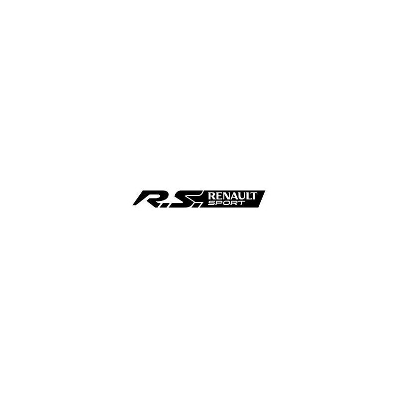 Autocollant RENAULT SPORT RS noir/fond noir. L 120 H 20 mm