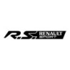 Autocollant RENAULT SPORT RS noir/fond noir. L 120 H 20 mm