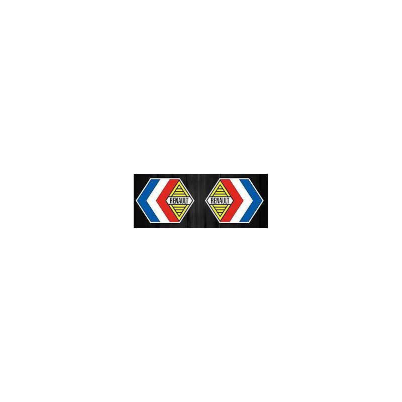 Autocollant RENAUULT logo tricolore la paire L 70 H 55 mm
