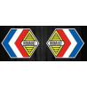Autocollant RENAUULT logo tricolore la paire  L 70 H 55 mm