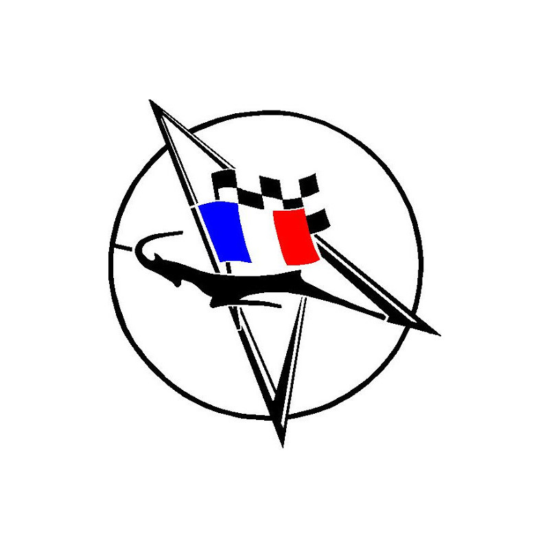 Autocollant RENE BONNET Logo Djet diam 50 mm