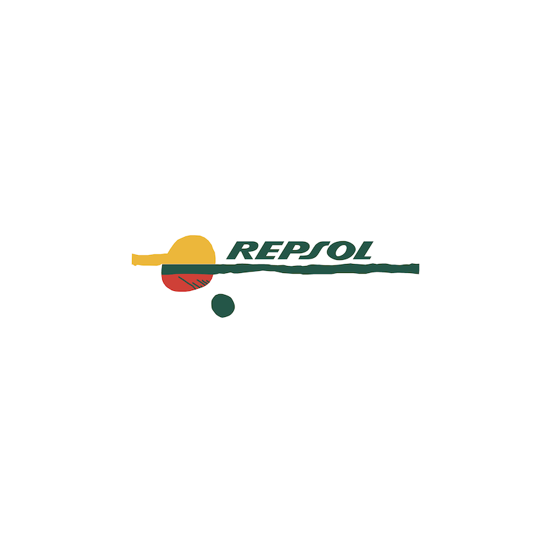 Autocollant REPSOL logo 1987/1997 L100 H 30 mm