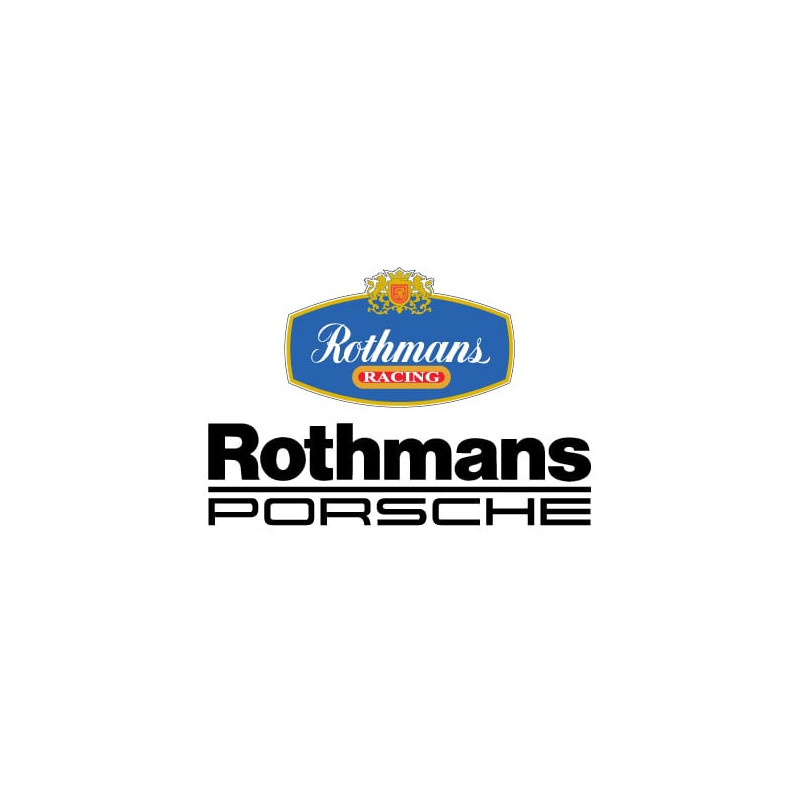 Autocollant ROTHMANS Porsche Racing bleuL 425 H 425 mm