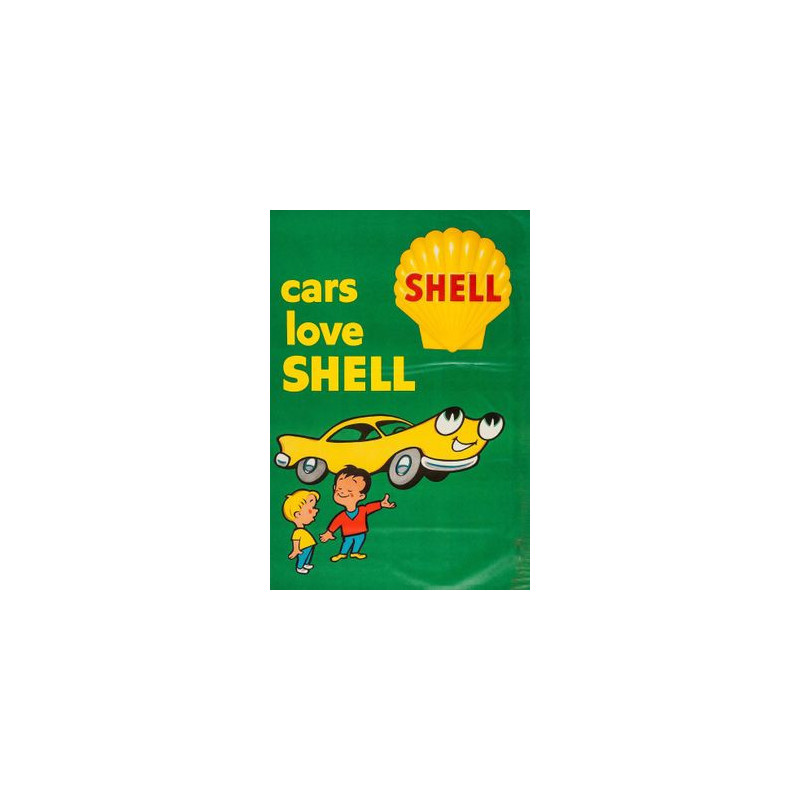 Autocollant SHELL Pub Car love shell L 110 H 160 mm