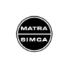 Autocollant SIMCA MATRA logo noir/blanc diam 80 mm