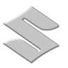 Autocollant SUZUKI-logo S quadri L 55 H 64 mm