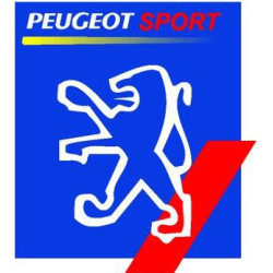 Autocollant PEUGEOT SPORT Logo carré bleu L 100 H 112 mm