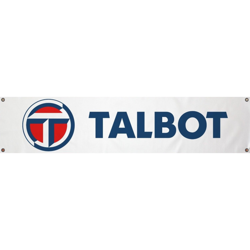 Autocollant TALBOT banniere-blanche L 1300 H 300 mm