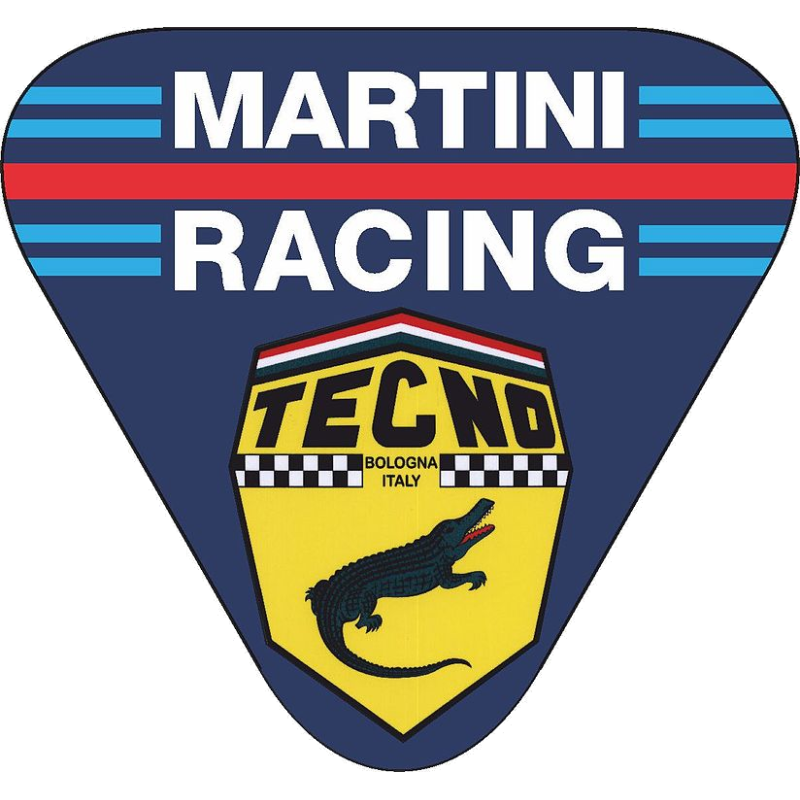 Autocollant TECNO Martini Racing logo L100 H 100 mm