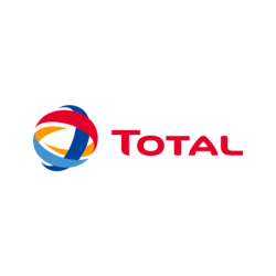 Autocollant TOTAL logo 2003 L 100 H 100 mm