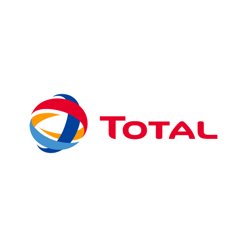 Autocollant TOTAL logo 2003 L 100 H 100 mm