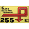 Autocollant TOUR AUTO GRAND NATIONAL 1973  L 170 H 82 mm