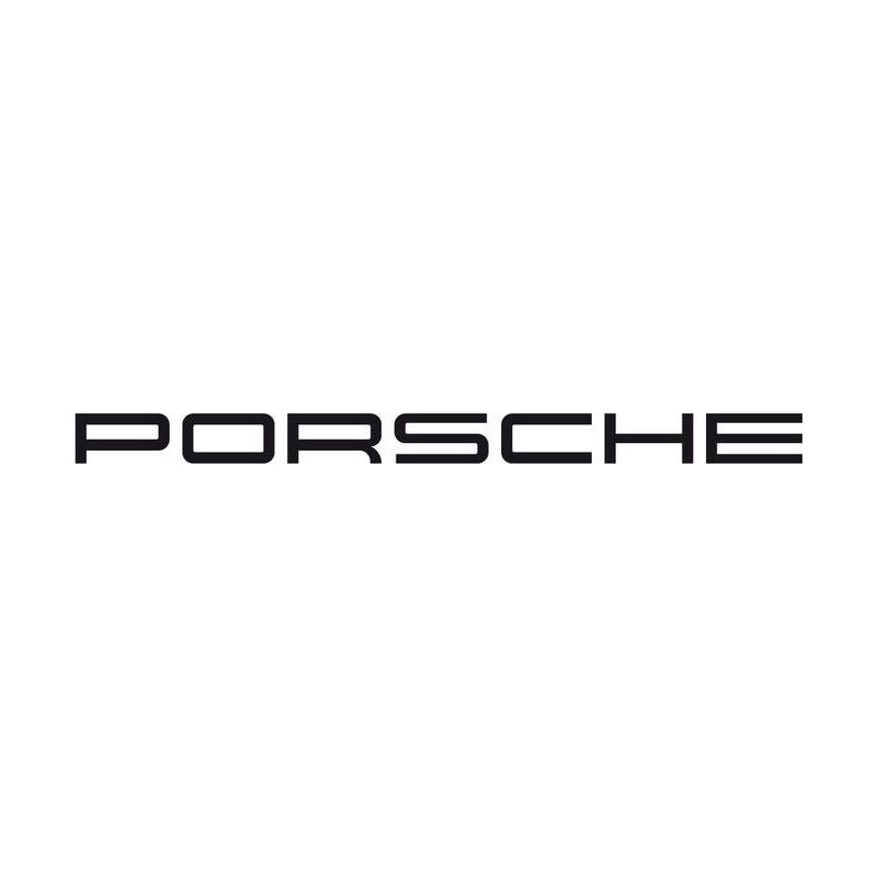 Autocollant PORSCHE lettrage noir L 145 H 10 mm