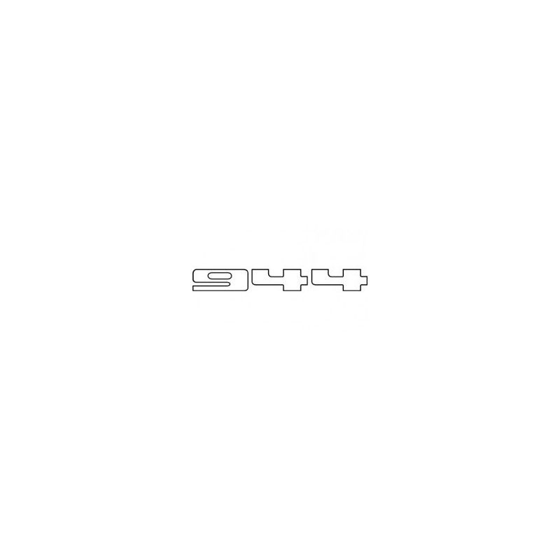 Autocollant PORSCHE logo contour noir 944 L 86 H 10 mm