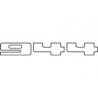 Autocollant PORSCHE logo contour noir 944 L 86 H 10 mm