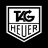 Autocollant TAG HEUER logo noir fond blanc L 128 H 110 mm