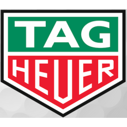 Autocollant TAG HEUER logo vert rouge L 64 H 55 mm