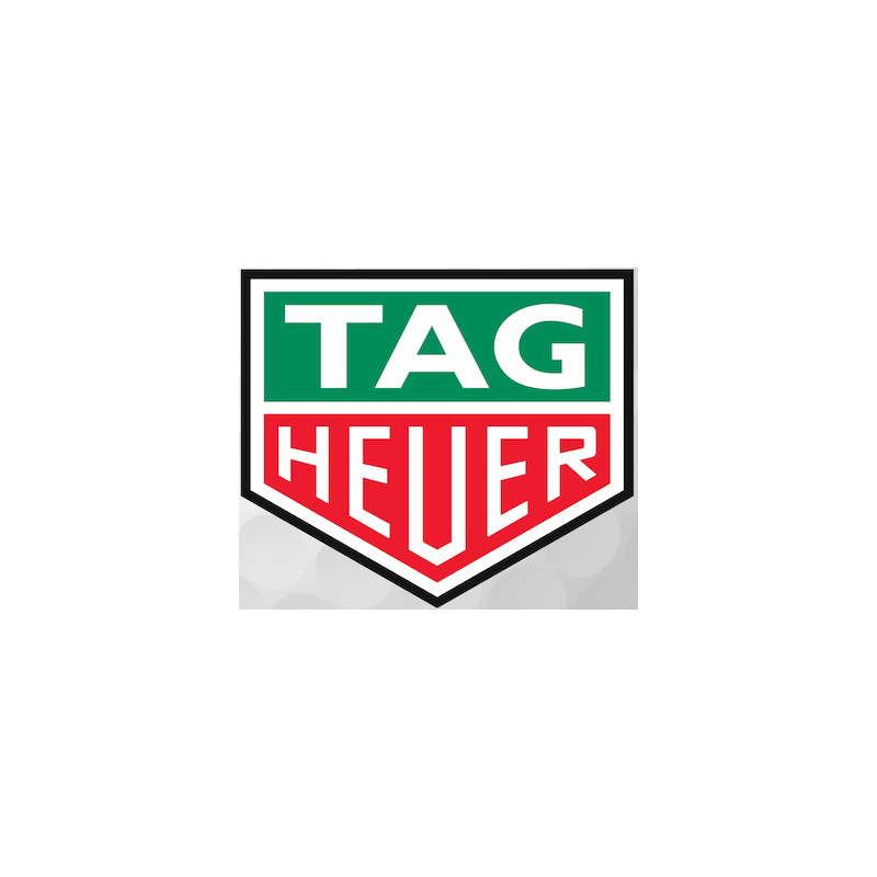 Autocollant TAG HEUER logo vert rouge L 64 H 55 mm