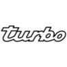 Autocollant PORSCHE-logo turbo contour noir L120 H 30 mm