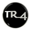 Autocollant TRIUMPH centre roue TR4 diam  50 mm
