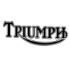 Autocollant TRIUMPH logo noir liseret blanc L 100 H 30 mm