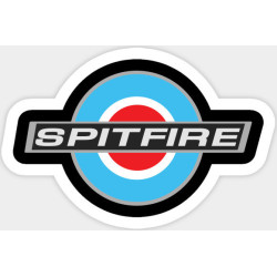 Autocollant TRIUMPH logo spitfire rond L 100 H 67 mm