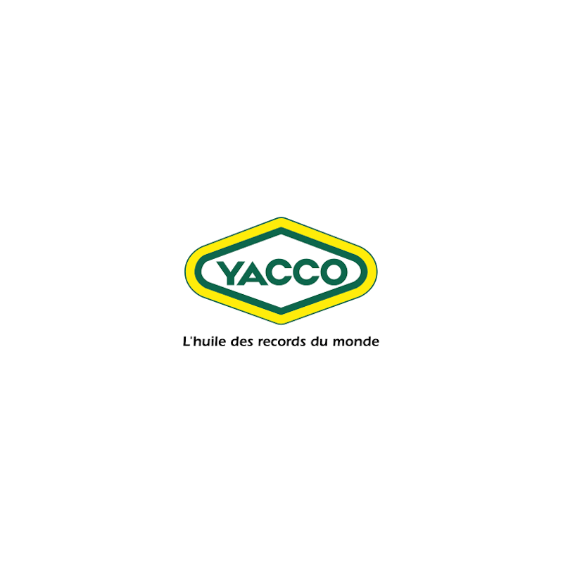 Autocollant YACCO logo huile record monde L 100 H 65 mm