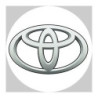 Autocollant TOYOTA centre de roue gris diam 55 mm