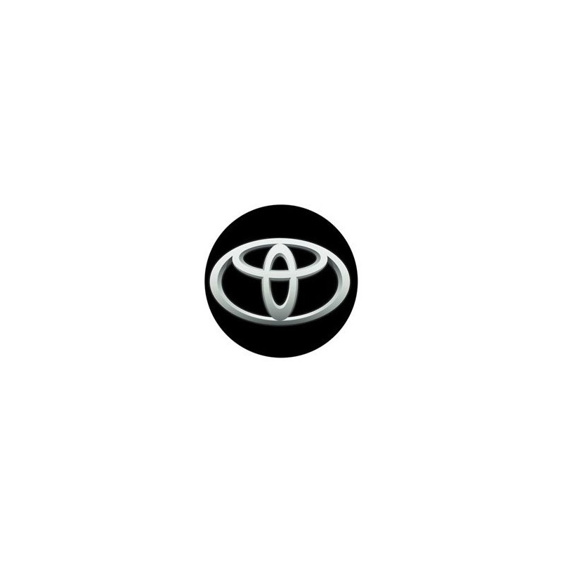 Autocollant TOYOTA centre de roue noir diam 55 mm
