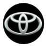 Autocollant TOYOTA centre de roue noir diam 55 mm