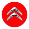 Autocollant CITROEN centre de roue logo fond rouge diam 50 mm