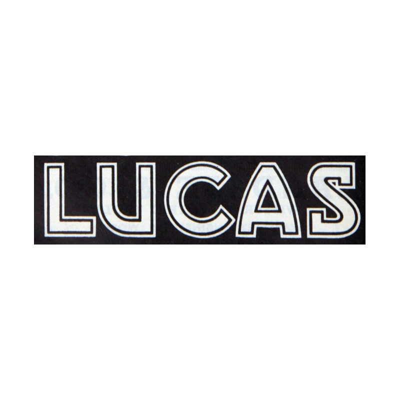 Autocollant LUCAS logo noir L 100 H 27 mm