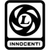 Autocollant INNOCENTI Leyland 1972 noir L 70 H 85 mm