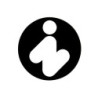 Autocollant INNOCENTI logo fond noir diam 50 mm