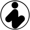 Autocollant INNOCENTI logo noir diam 50 mm