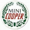 Autocollant MINI COOPER vert centre roue diam 50 mm