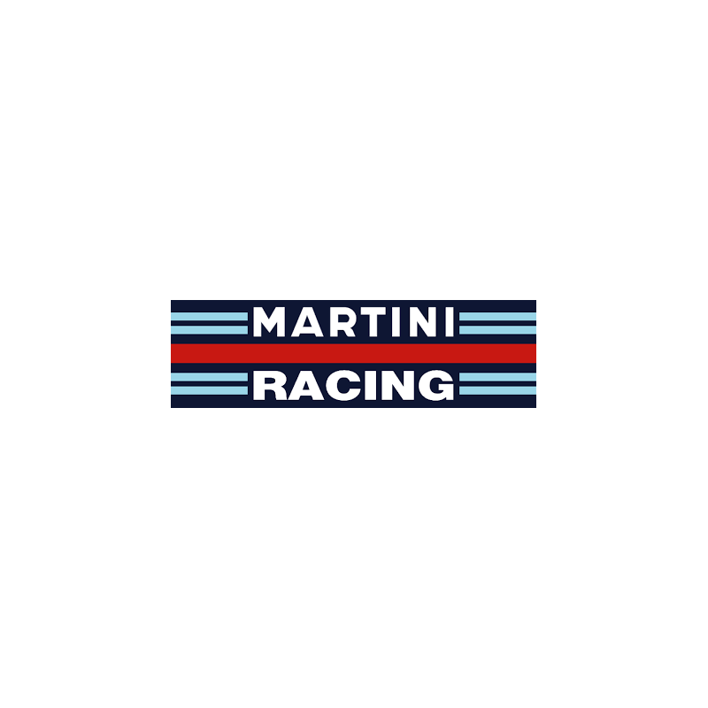 Autocollant MARTINI Racing logo fond noir L 125 H 70 mm