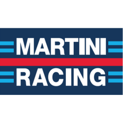 Autocollant MARTINI Racing logo rectangle L 125 H 70 mm